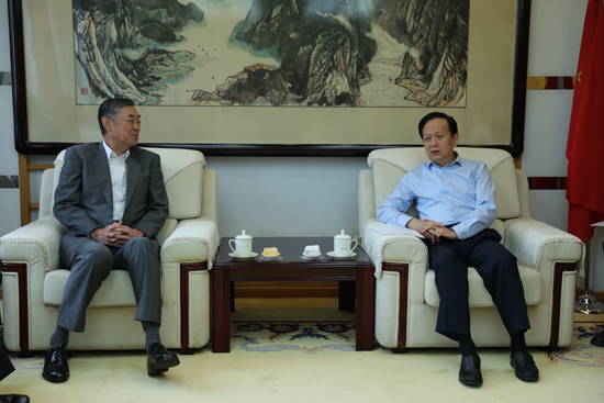 李寶善社長會見日本駐華大使橫井裕。（攝影：李國良）