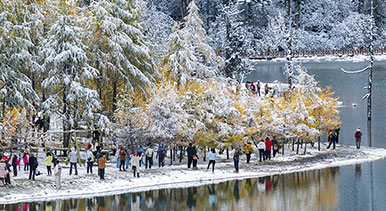 四川理縣：畢棚溝秋景迷人